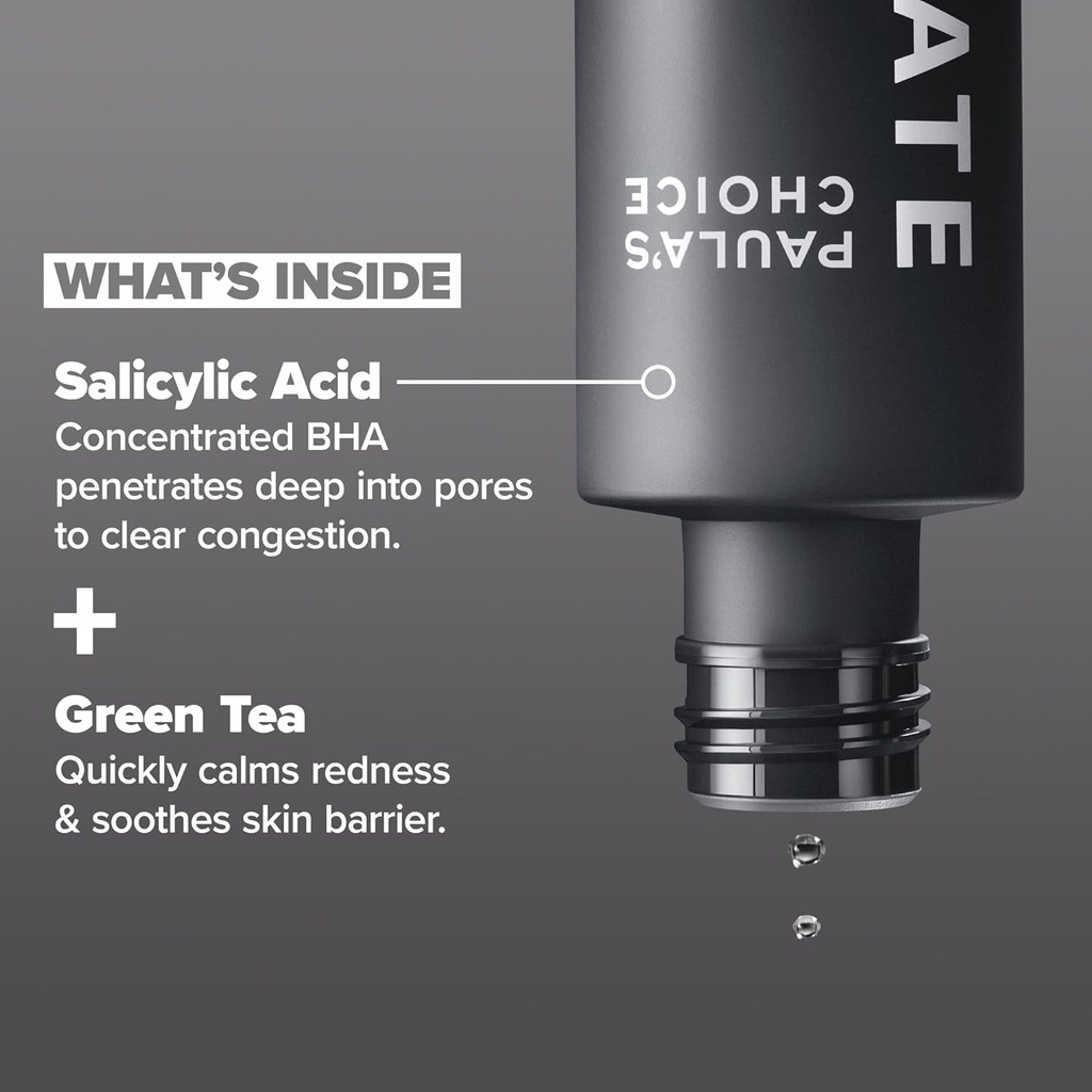 Paula's Choice Skin Perfecting 2% BHA Liquid Salicylic Acid Exfoliant, Gentle Facial Exfoliator for Blackheads, Large Pores, Wrinkles & Fine Lines, Travel Size