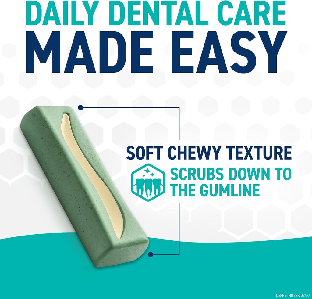 ORAVET Dental Chews for Dogs, Oral Care and Hygiene Chews (Small Dogs, 10-24 lbs.) Blue Pouch