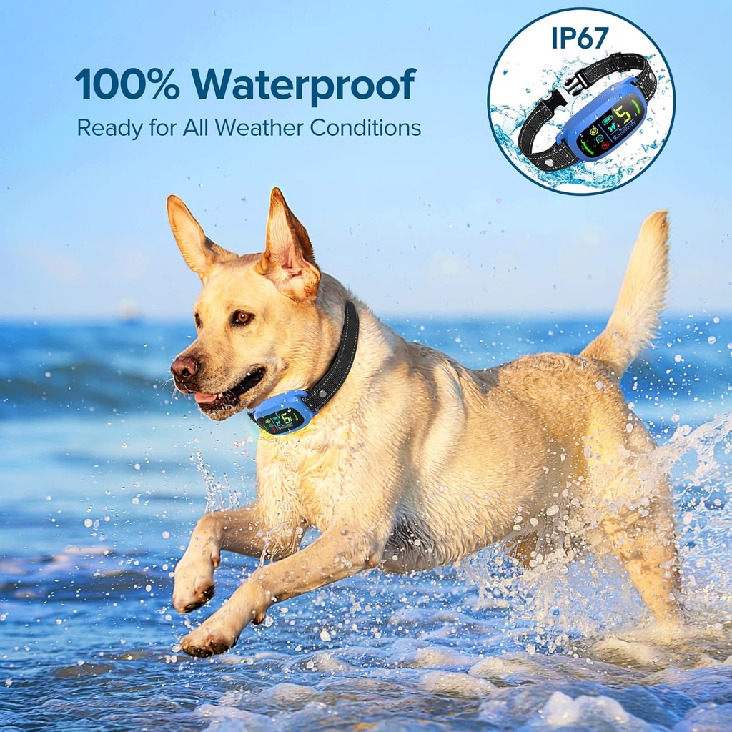 Dog Bark Collar, Rechargeable Smart Collar, Anti Barking Training Collar with 5 Adjustable Sensitivity Beep Vibration