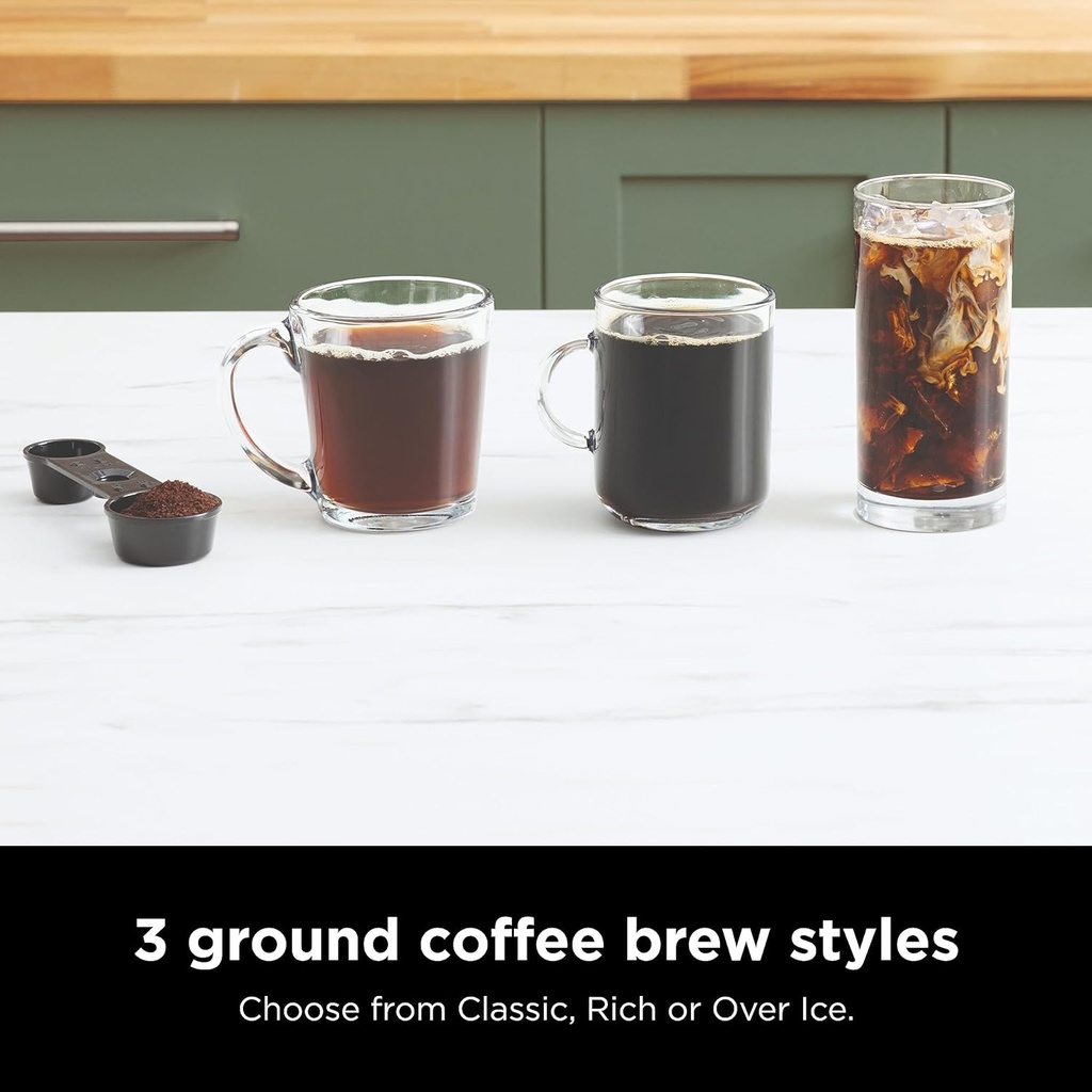 Ninja Drip Coffee Maker With K Cup Combo, DualBrew Pro Specialty Coffee System, Coffee Machine Compatible with K-Cup Pods, 12 Cup Single Serve Coffee Makers with Paper Filter, CFP301