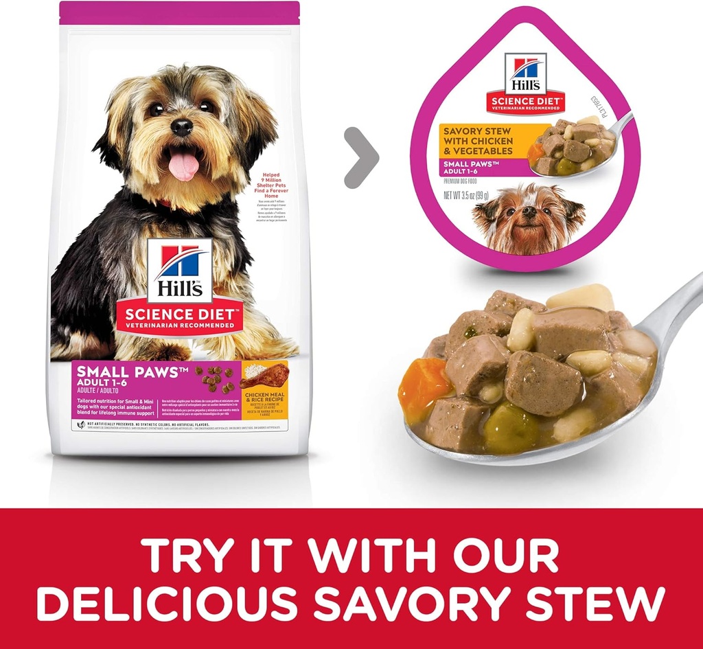 Hill's Science Diet Small & Mini, Adult 1-6, Small & Mini Breeds Premium Nutrition, Dry Dog Food