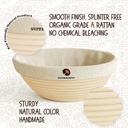 Superbaking Banneton Bread Proofing Basket, Sourdough Bread Baking Supplies, Round 9 Inch Sourdough Starter Kit, Proofing Basket for Bread Baking, Bread Making Supplies Tools, Banneton Basket Gift Set