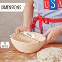 Superbaking Banneton Bread Proofing Basket, Sourdough Bread Baking Supplies, Round 9 Inch Sourdough Starter Kit, Proofing Basket for Bread Baking, Bread Making Supplies Tools, Banneton Basket Gift Set
