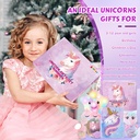 Unicorns Gifts for Girls 5 6 7 8 9 10+ Years Old, Kids Unicorn Toys with Light Up Plush Star Pillow/ Diary/ Headband/ Eye Mask/ Water Bottle, Soft Plush Toys Set for Teens Birthday Gifts Christmas