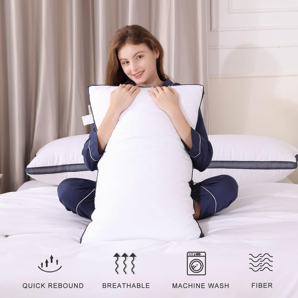 Meoflaw Pillows for Sleeping(2-Pack), Luxury Hotel Pillows Standard Size Set of 2,Bed Pillows for Side and Back Sleeper