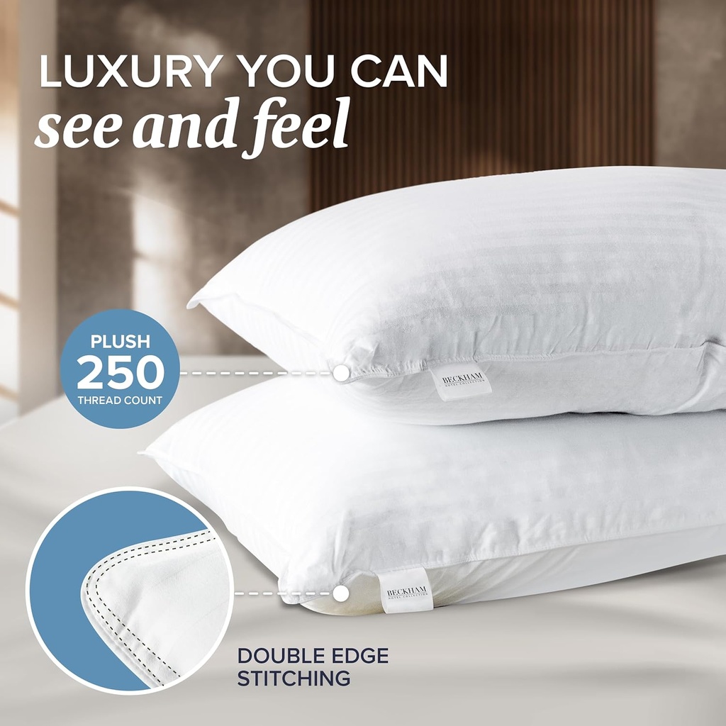 Meoflaw Pillows for Sleeping(2-Pack), Luxury Hotel Pillows Standard Size Set of 2,Bed Pillows for Side and Back Sleeper