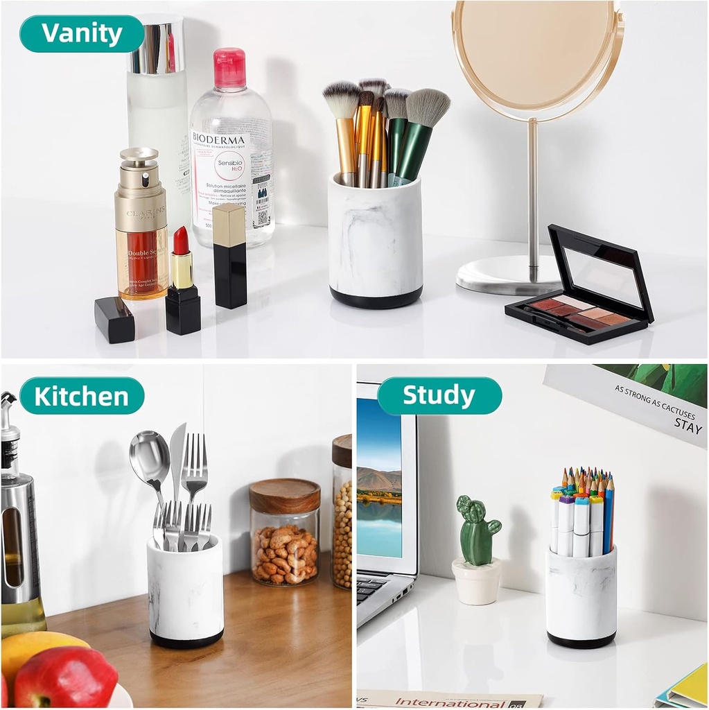 VITVITI Toothbrush Holders for Bathrooms, Toothpaste Tooth Brushing Holder, Bathroom Organizer Countertop for Vanity/Makeup Brushes