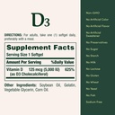 Nature's Bounty Vitamin D3, Immune Support, 125 mcg (5000iu), Rapid Release Softgels, 240 Ct