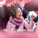BCOZZY Neck Pillow for Travel Provides Double Support to The Head, Neck, and Chin in Any Sleeping Position on Flights, Car, and at Home, Comfortable Airplane Travel Pillow