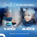 BCOZZY Neck Pillow for Travel Provides Double Support to The Head, Neck, and Chin in Any Sleeping Position on Flights, Car, and at Home, Comfortable Airplane Travel Pillow