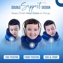 BCOZZY Neck Pillow for Travel Provides Double Support to The Head, Neck, and Chin in Any Sleeping Position on Flights, Car, and at Home, Comfortable Airplane Travel Pillow