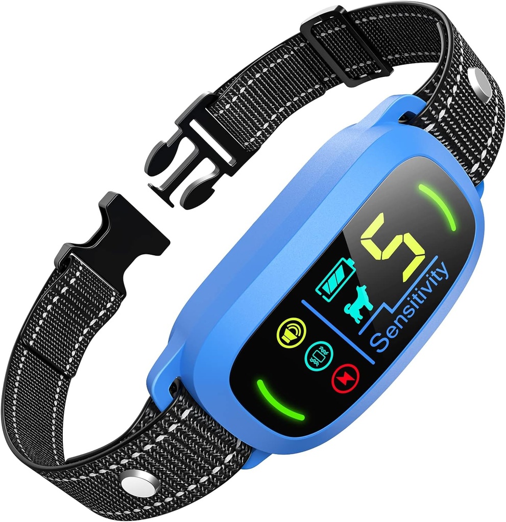 Dog Bark Collar, Rechargeable Smart Collar, Anti Barking Training Collar with 5 Adjustable Sensitivity Beep Vibration